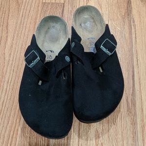 Birkenstock clogs. Size 42 suede leather black